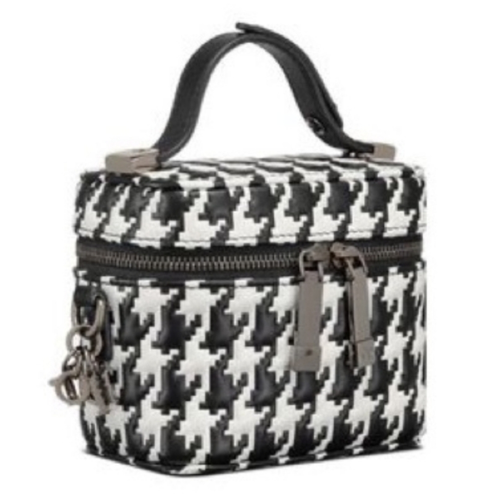 Like NEW! LADY DIOR Houndstooth Bag Micro Lady Dior Vanity Case - Picture 2 of 16